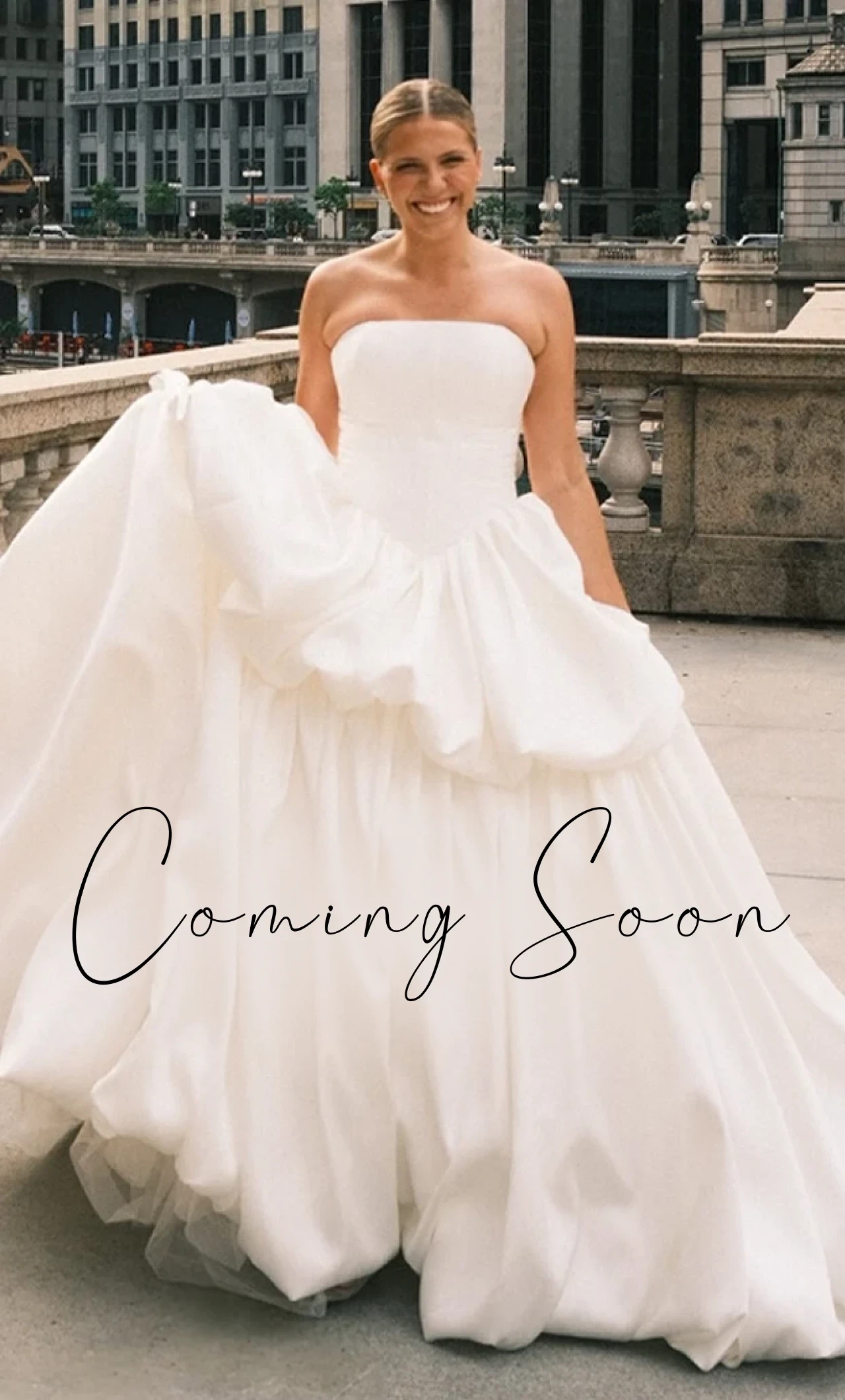 Model wearing a Zuri Bridal gown.