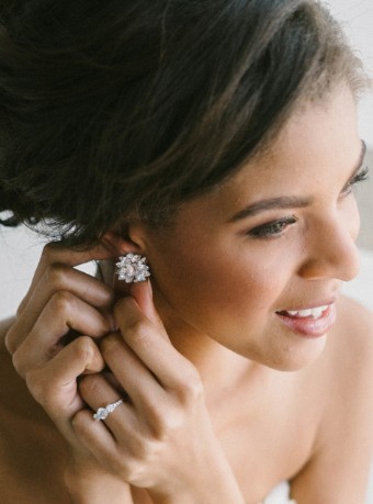 Sara Gabriel Mini Marilyn Earrings #0 default Champagne/Silver thumbnail