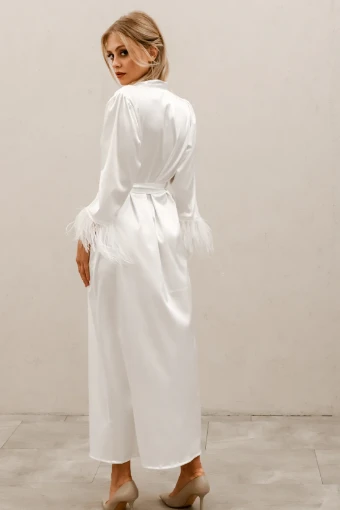 Heirloom Bridal Company Feather Sleeve Bridal Robe - Heirloom #3 default Ivory thumbnail