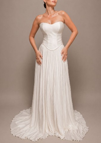 Zuri Bridal Samantha Pleated Skirt by Zuri Bridal #0 default Ivory thumbnail