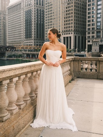 Zuri Bridal Samantha Pleated Skirt by Zuri Bridal #1 Ivory thumbnail