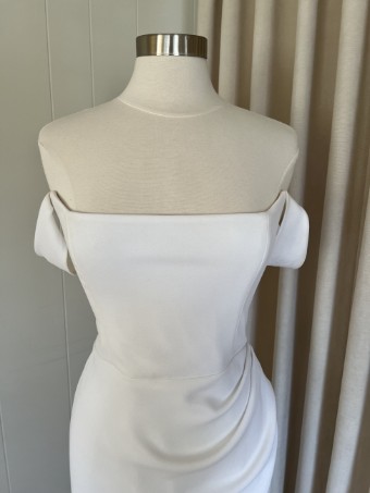 Alyssa Kristin Camila (pleated skirt w/ slit) by Alyssa Kristin #4 Natural White thumbnail