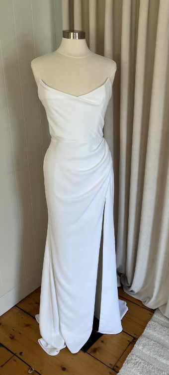 Alyssa Kristin Brie (pleated skirt w/ slit) by Alyssa Kristin #3 Natural White thumbnail