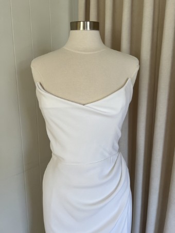 Alyssa Kristin Brie (pleated skirt w/ slit) by Alyssa Kristin #4 Natural White thumbnail