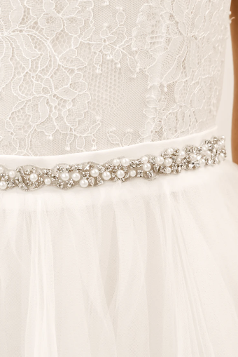 Heirloom Bridal Company Corrine Crystal Belt - Heirloom #0 default Silver thumbnail