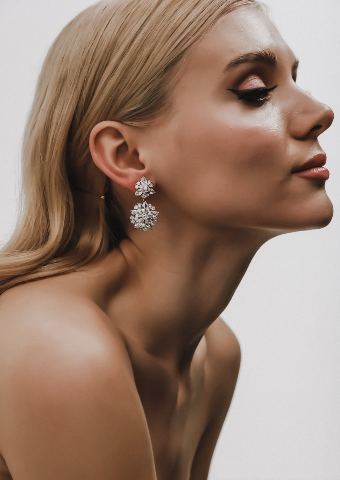 Heirloom Bridal Company Audrey Earrings #0 default Silver thumbnail