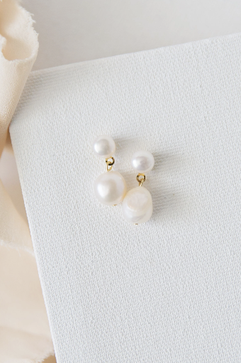 Heirloom Bridal Company Holly Pearl Earrings - Heirloom #0 default Gold/Pearl thumbnail