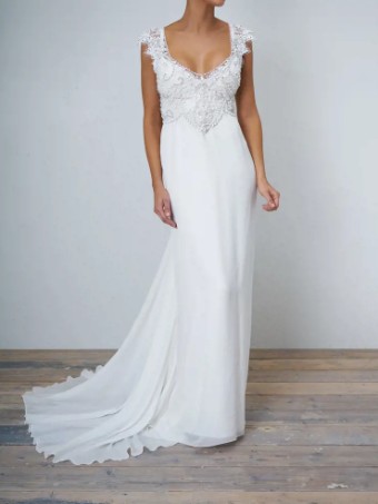 Anna Campbell Ruby Slim Line Chiffon #0 default White Ivory thumbnail