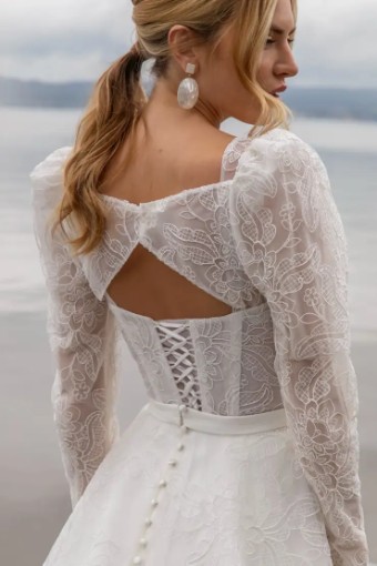 Rebecca Schoneveld McKenzie Gown #2 Light Ivory thumbnail
