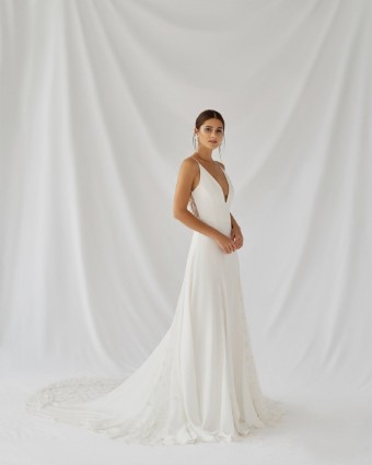 Alexandra Grecco Fiorella Gown by Alexandra Grecco #0 default Off White thumbnail