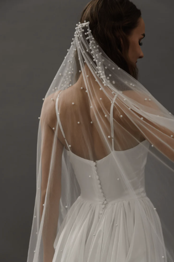 Heirloom Bridal Company Gradual Pearl Veil - Heirloom #0 default Off White Ivory thumbnail