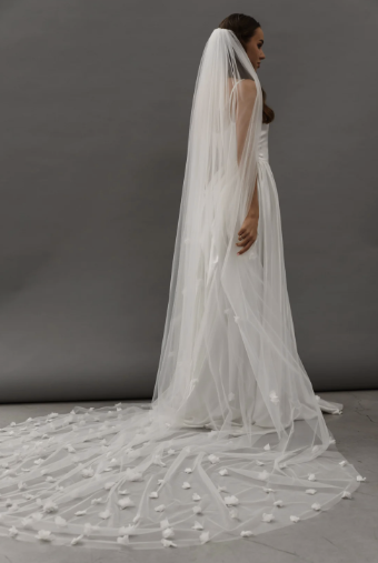 Heirloom Bridal Company Cathedral Petal Veil - Heirloom #0 default Off White thumbnail