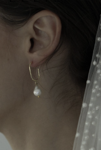 A. B. Ellie Baroque Oblong Earrings - A.B. Ellie #1 default Gold thumbnail