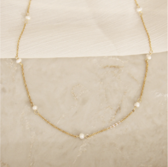 MAIVE Pearl By The Yard Necklace #0 default Gold thumbnail