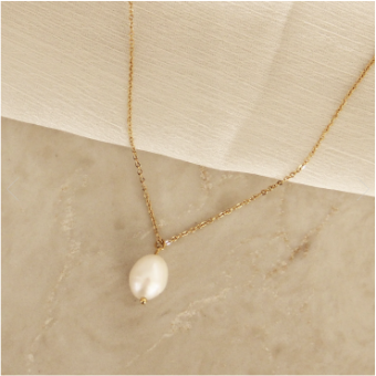 MAIVE Pearl Drop Necklace #0 default Gold thumbnail