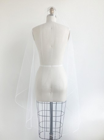 Sara Gabriel Michelle Veil #0 default Pale Ivory thumbnail