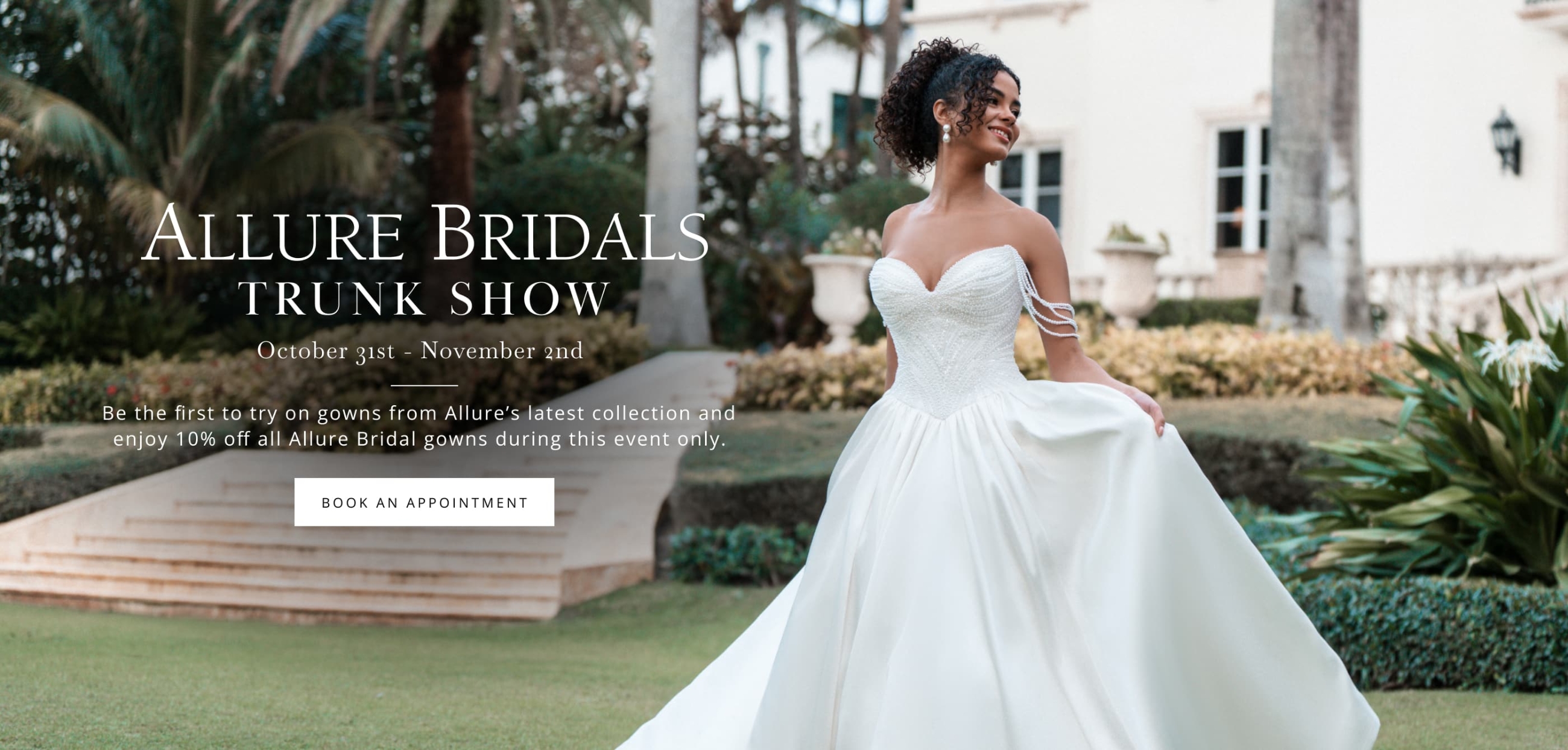 Allure Bridals Trunk Show Banner Desktop