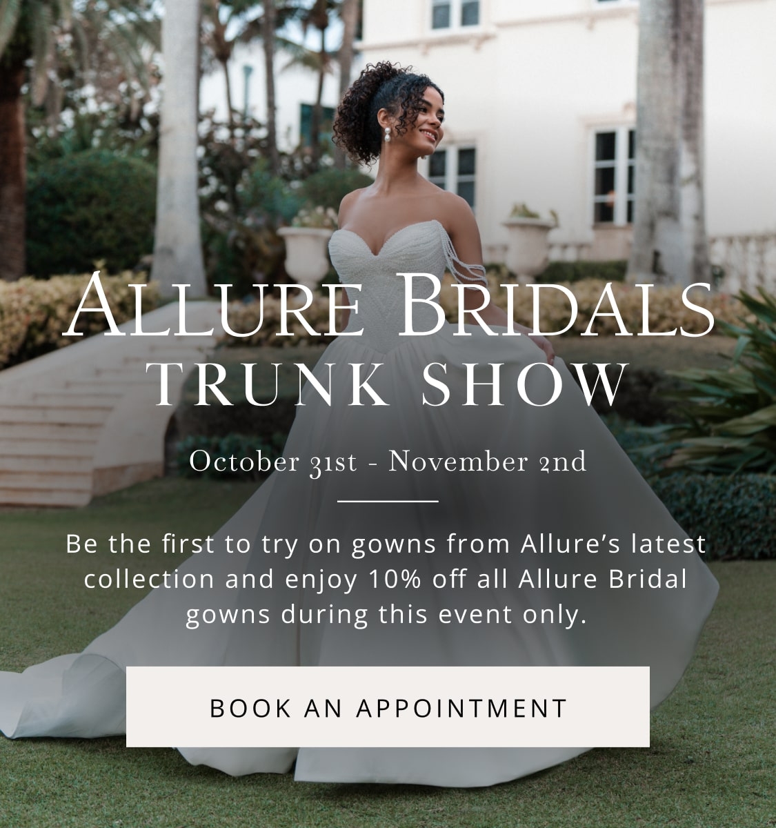 Allure Bridals Trunk Show Banner Mobile